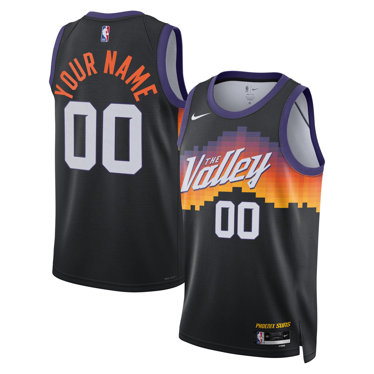 Phoenix Suns 2025/26 City Edition Swingman Basketball Jersey - Custom - Unisex product image 1, provided for visual