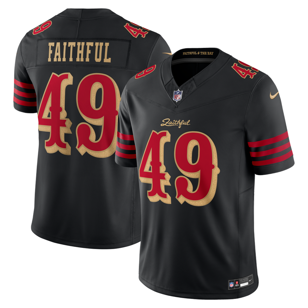San Francisco 49ers The Faithful Black Rivalries Collection Stitched Limited Jersey product image 1, provided for visual
