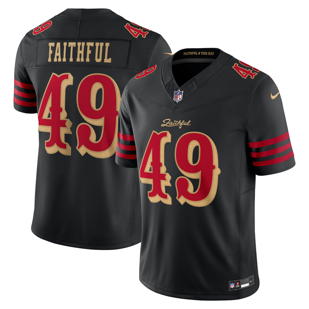 San Francisco 49ers The Faithful Black Rivalries Collection Stitched Limited Jersey product image 1, provided for visual