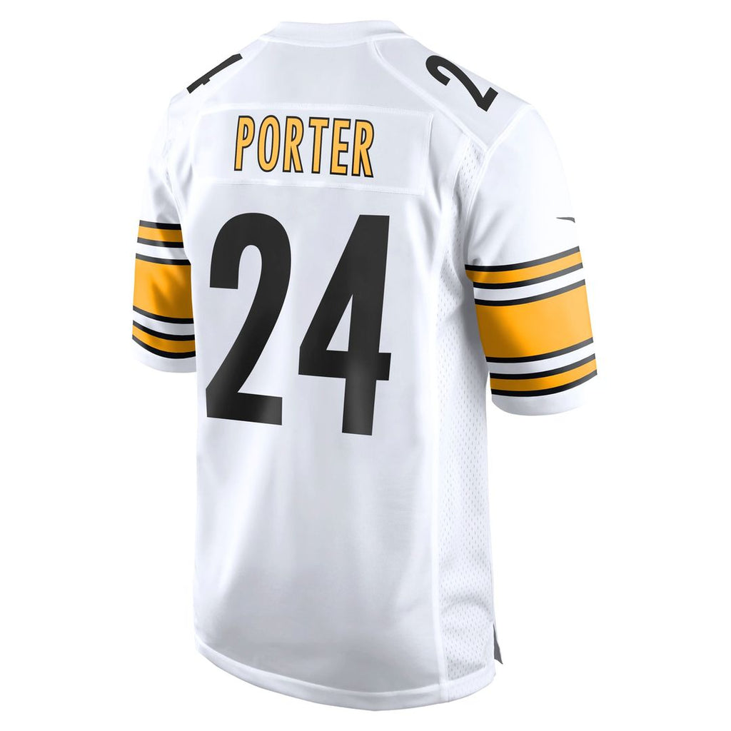 Pittsburgh Steelers Joey Porter Jr. White Away Game Jersey product image 3, provided for visual reference and product detail