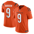 Cincinnati Bengals Joe Burrow Orange Vapor F.U.S.E. Limited Jersey product image 1, provided for visual reference and