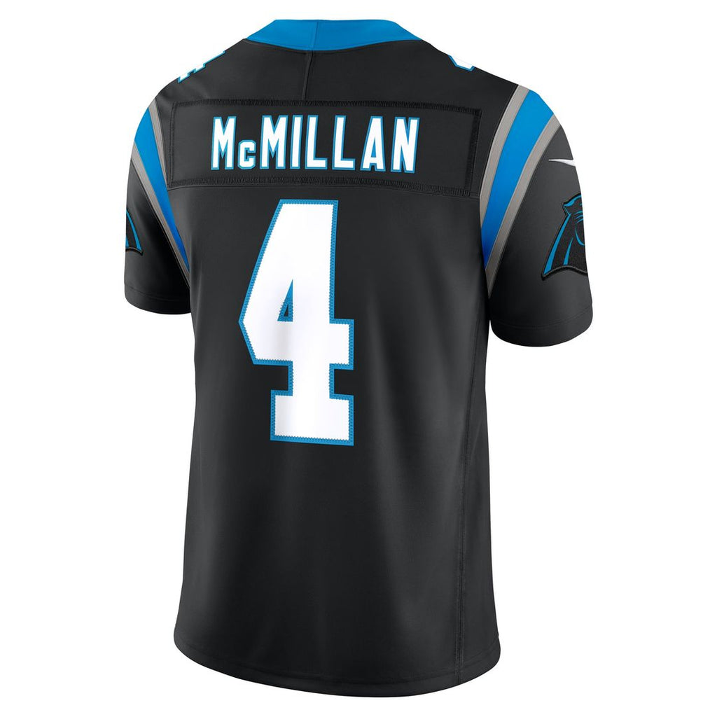 Carolina Panthers Tetairoa McMillan Black Team Vapor F.U.S.E. Stitched Limited Jersey product image 3, provided for visual