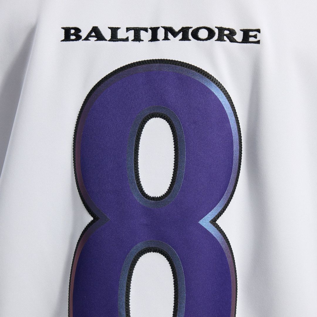 Baltimore Ravens Lamar Jackson White Vapor F.U.S.E. Stitched Limited Jersey product image 24, provided for visual reference
