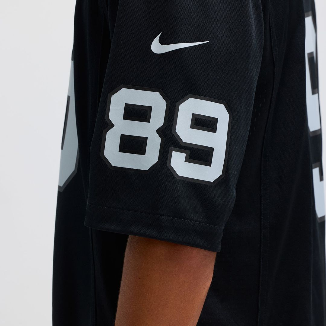 Las Vegas Raiders Brock Bowers Black Player Game Jersey product image 10, provided for visual reference and product detail