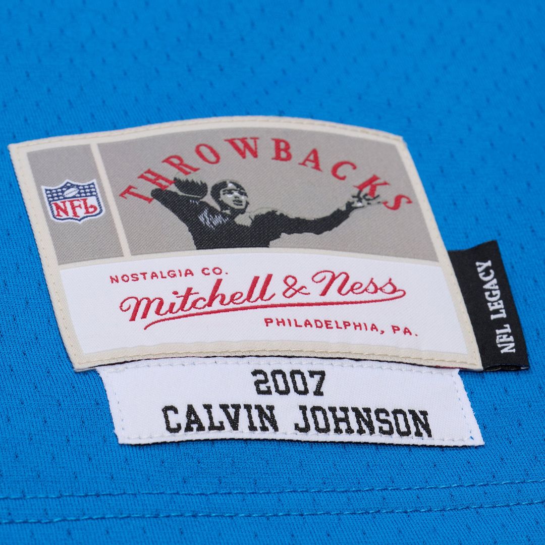 Detroit Lions Calvin Johnson Blue 2007 Legacy Replica Jersey product image 6, provided for visual reference and product