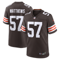 Cleveland Browns Clay Matthews Brown Game Retired Player Jersey product image 1, provided for visual reference and product