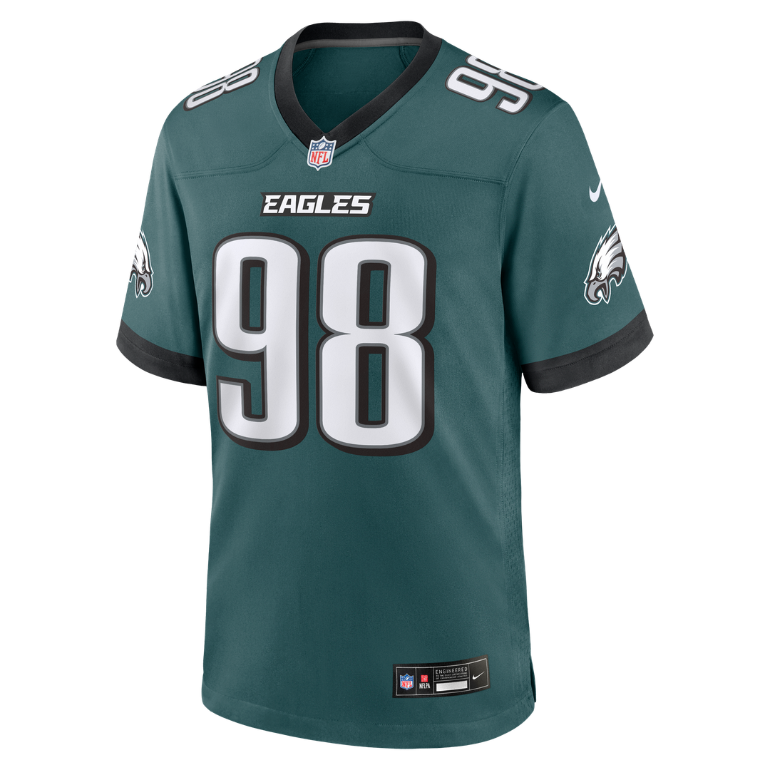 Philadelphia Eagles Jalen Carter White Game Jersey product image 21, provided for visual reference and product detail review