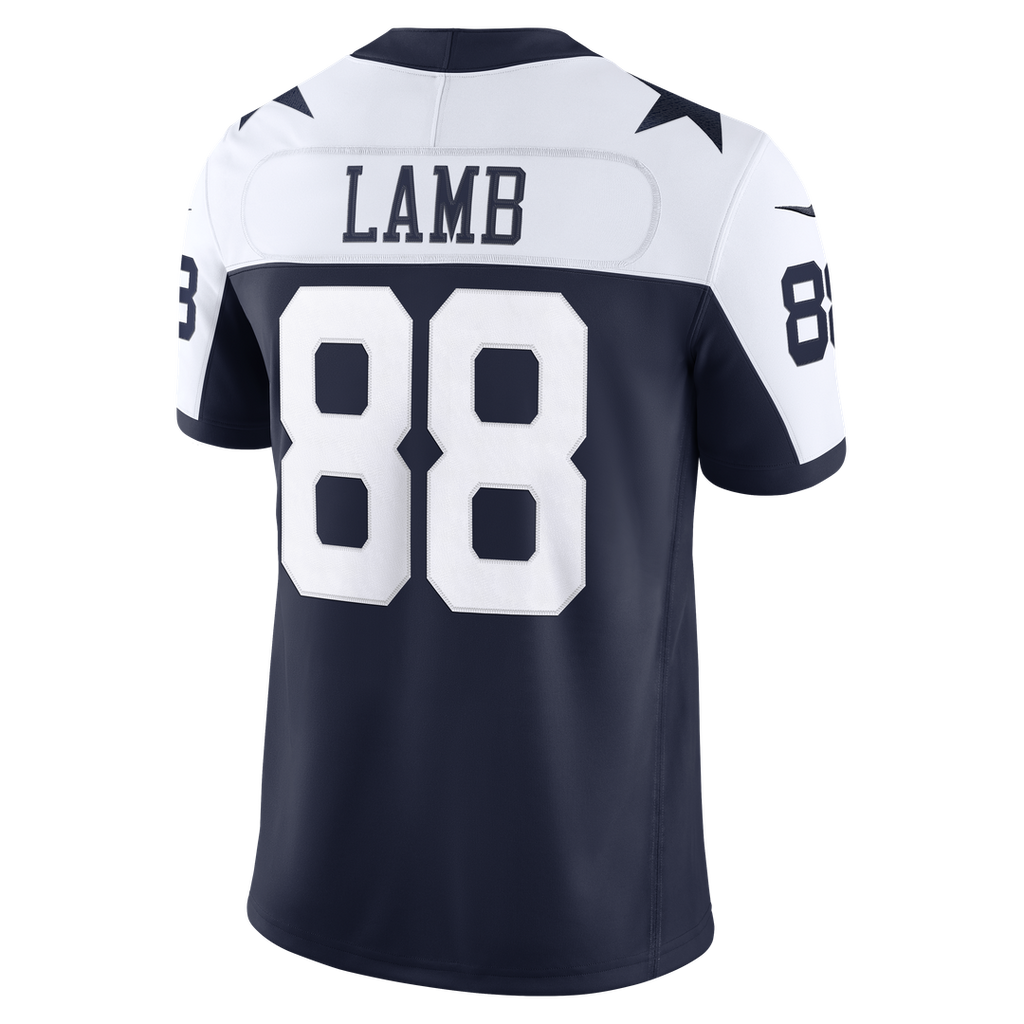 Dallas Cowboys CeeDee Lamb Navy Alternate Vapor F.U.S.E. Stitched Limited Jersey product image 3, provided for visual