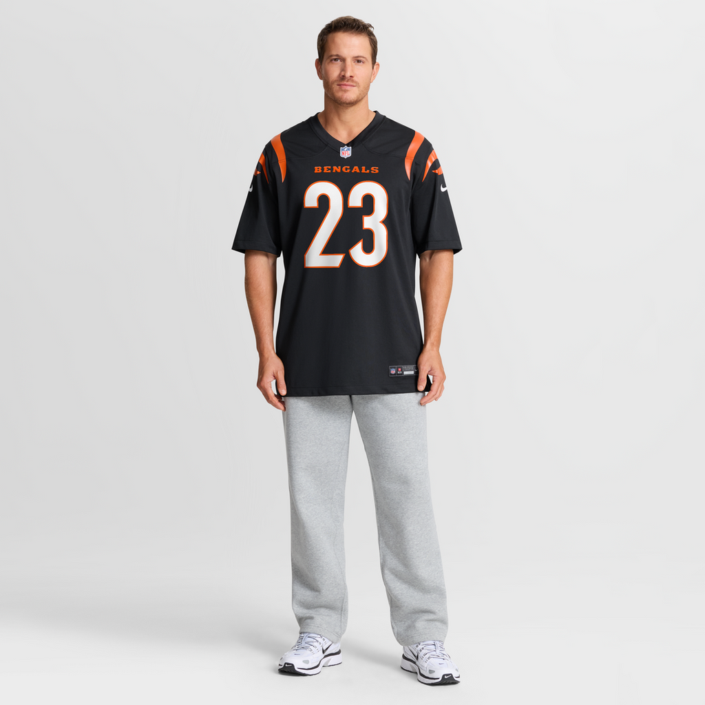 Cincinnati Bengals Daxton Hill Black Player Game Jersey product image 7, provided for visual reference and product detail