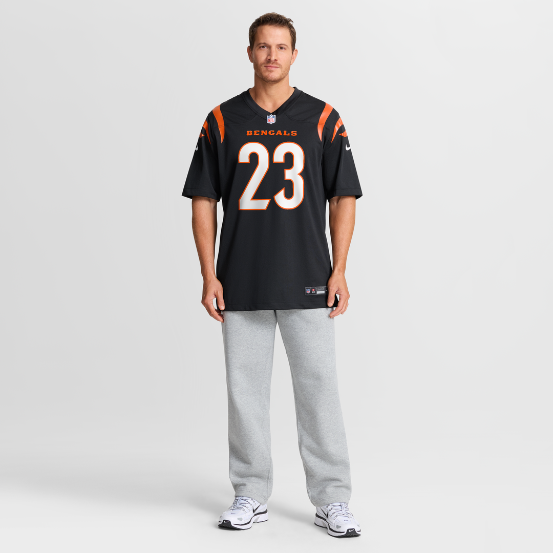 Cincinnati Bengals Daxton Hill Black Player Game Jersey product image 7, provided for visual reference and product detail