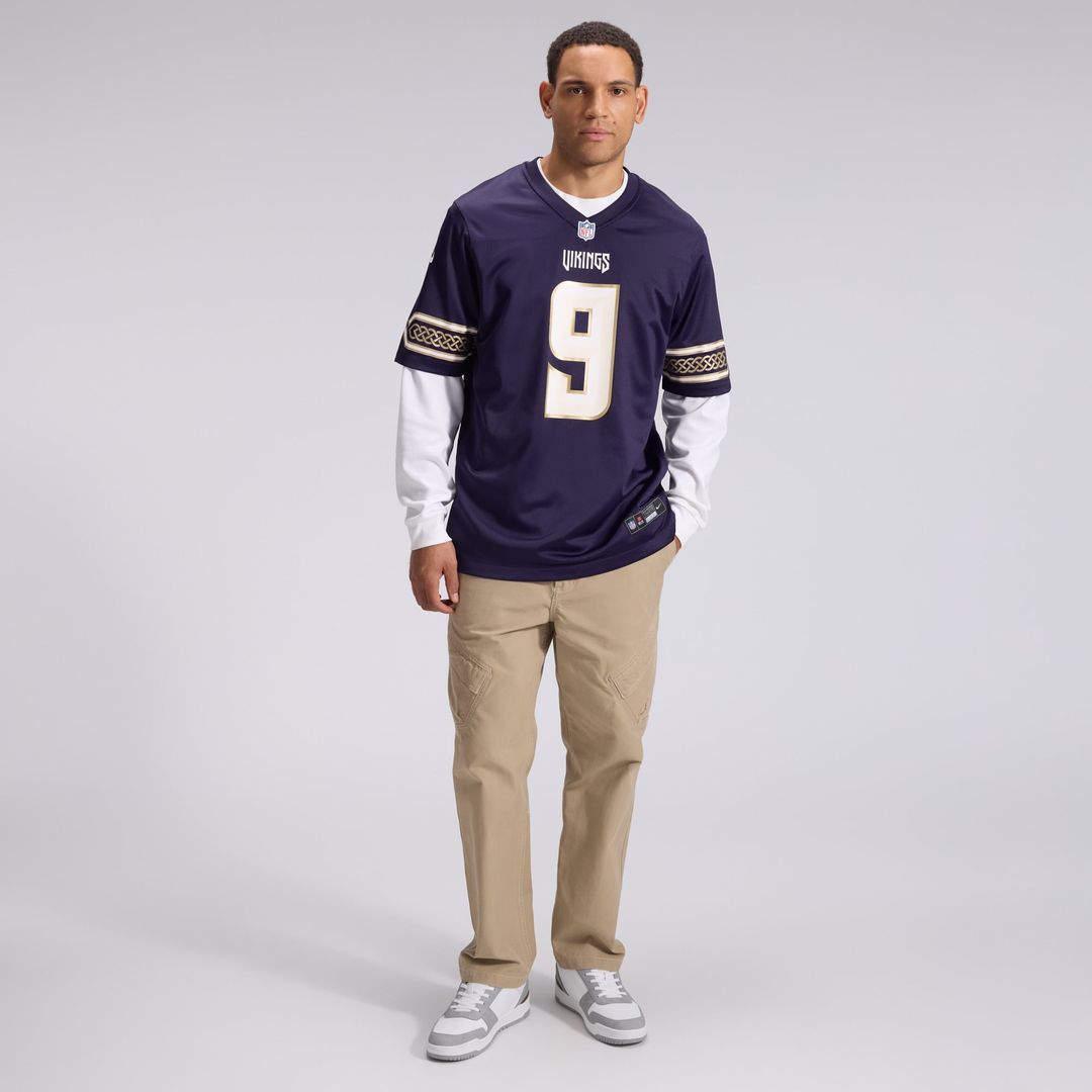 Minnesota Vikings J.J McCarthy Purple 2026 Rivalries Collection Game Jersey product image 4, provided for visual reference