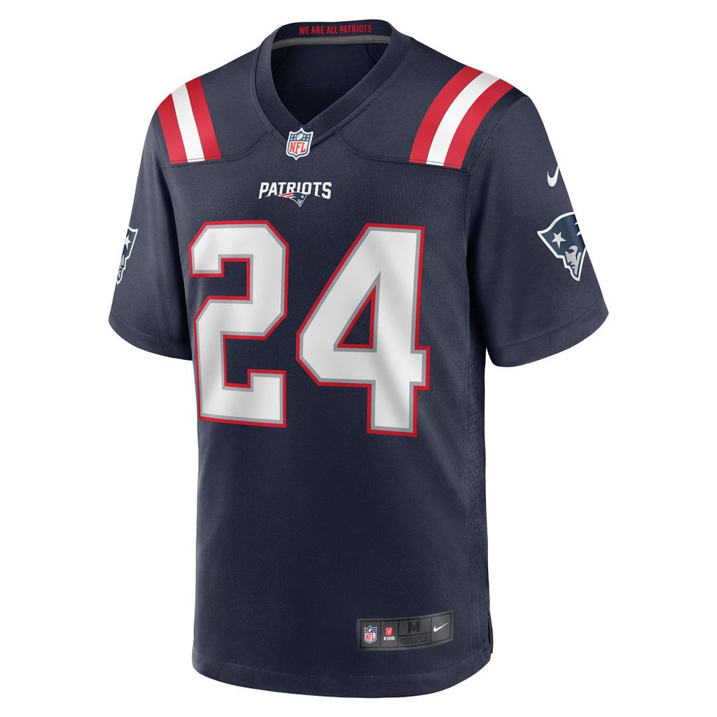 New England Patriots Dell Pettus Navy Game Jersey product image 2, provided for visual reference and product detail review