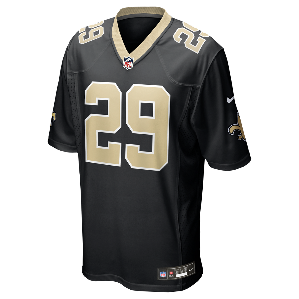 New Orleans Saints Quincy Riley Black Team Game Jersey product image 2, provided for visual reference and product detail