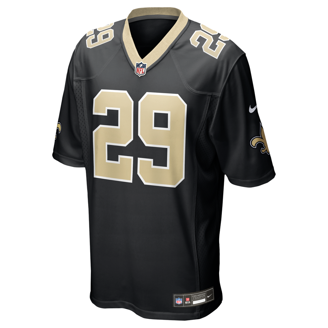 New Orleans Saints Quincy Riley Black Team Game Jersey product image 2, provided for visual reference and product detail