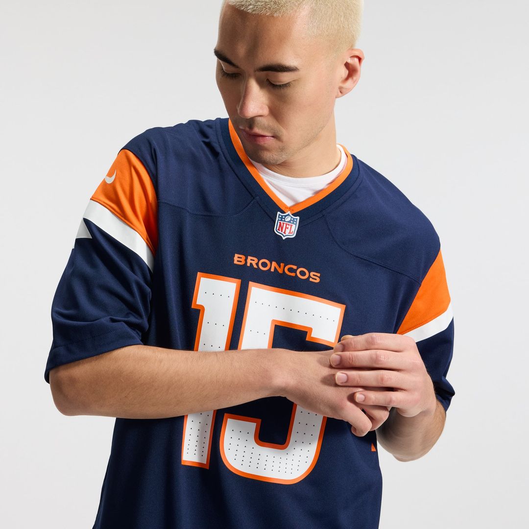 Denver Broncos Nik Bonitto Orange Team Game Jersey product image 26, provided for visual reference and product detail review
