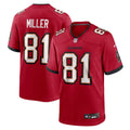 Tampa Bay Buccaneers Ryan Miller Red Team Game Jersey product image 1, provided for visual reference and product detail