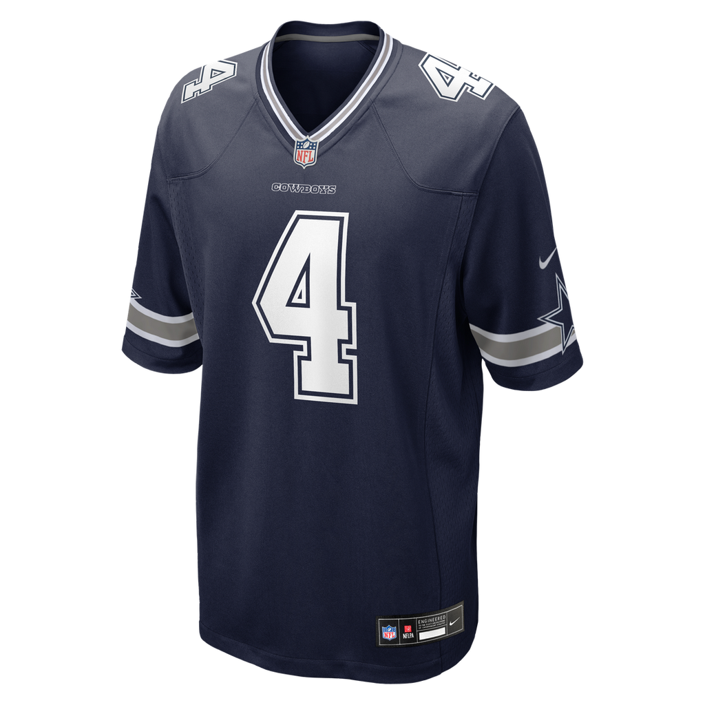 Dallas Cowboys Dak Prescott White Game Team Jersey product image 8, provided for visual reference and product detail review