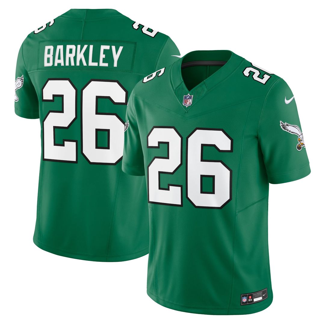 Philadelphia Eagles Saquon Barkley Kelly Green Alternate Vapor F.U.S.E. Limited Jersey product image 1, provided for visual