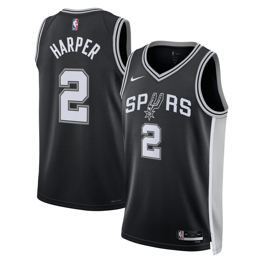 Dylan Harper San Antonio Spurs 2025 Icon Edition Swingman Jersey - Black - Youth product image 1, provided for visual