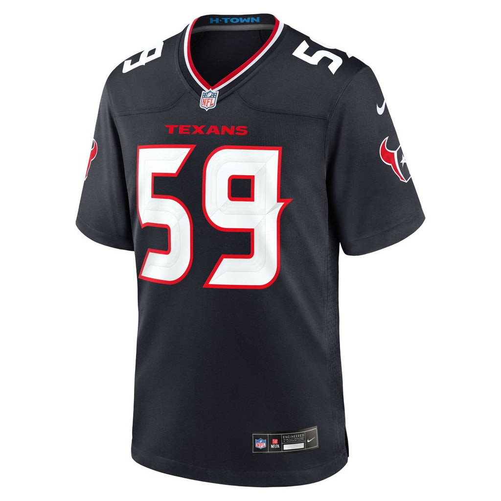 Houston Texans DeMeco Ryans Navy Team Retired Game Jersey product image 2, provided for visual reference and product detail