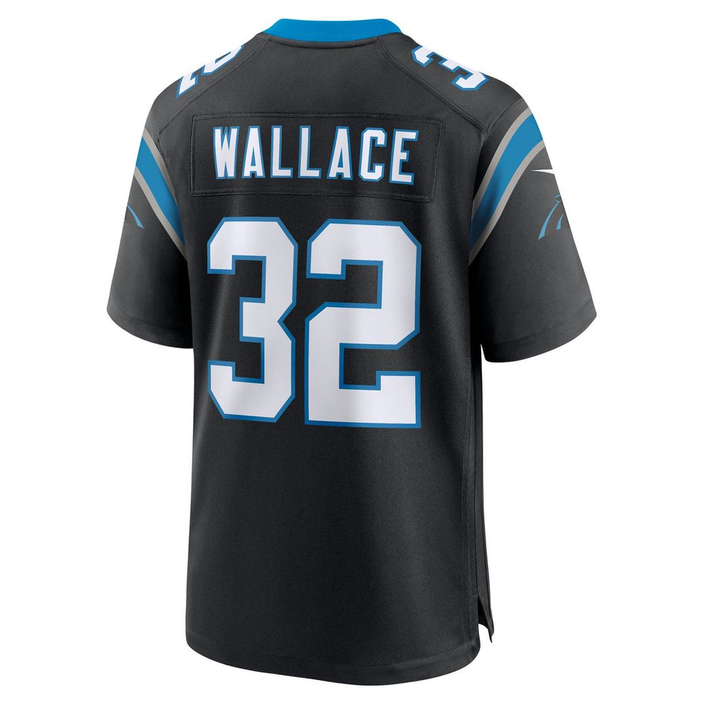 Carolina Panthers Trevin Wallace Black Team Game Jersey product image 3, provided for visual reference and product detail