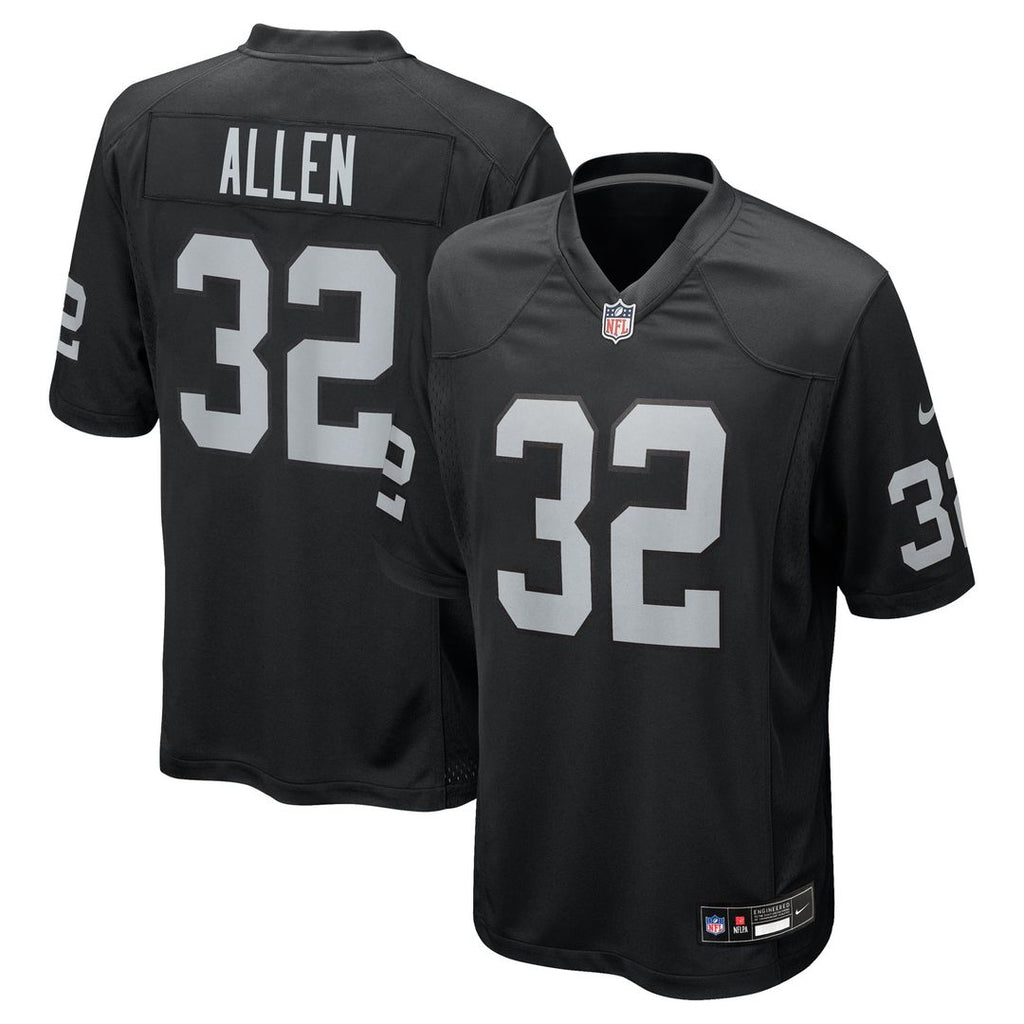 Las Vegas Raiders Marcus Allen Black Game Retired Player Jersey product image 1, provided for visual reference and product