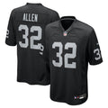 Las Vegas Raiders Marcus Allen Black Game Retired Player Jersey product image 1, provided for visual reference and product