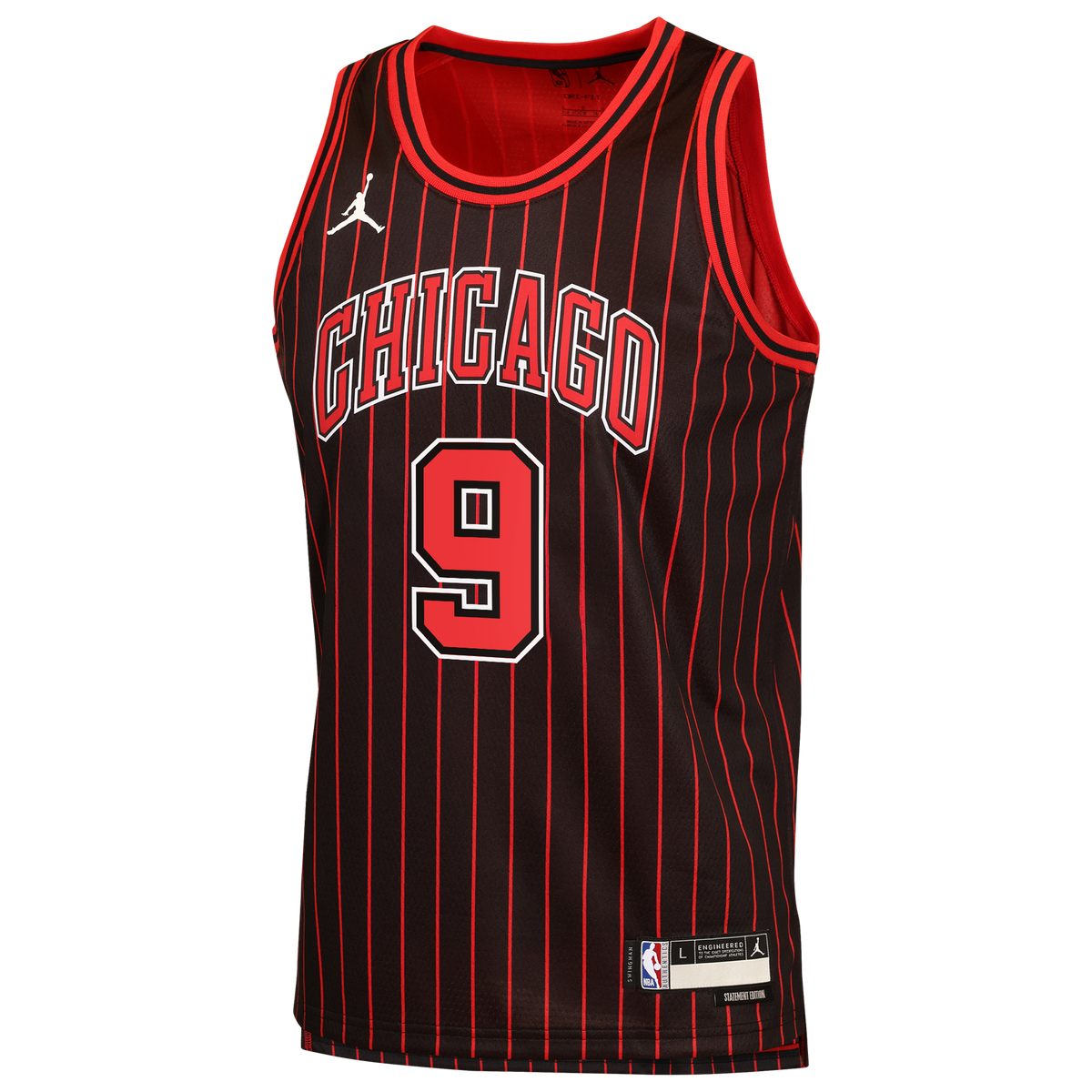 Nikola Vučević Chicago Bulls Statement Edition Jersey - Black - Youth product image 3, provided for visual reference and