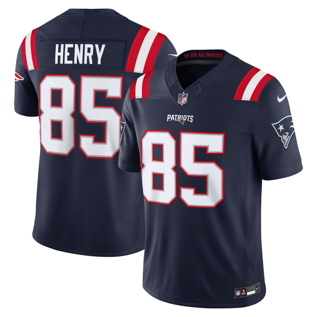 New England Patriots Hunter Henry Navy Team Vapor F.U.S.E. Stitched Limited Jersey product image 1, provided for visual