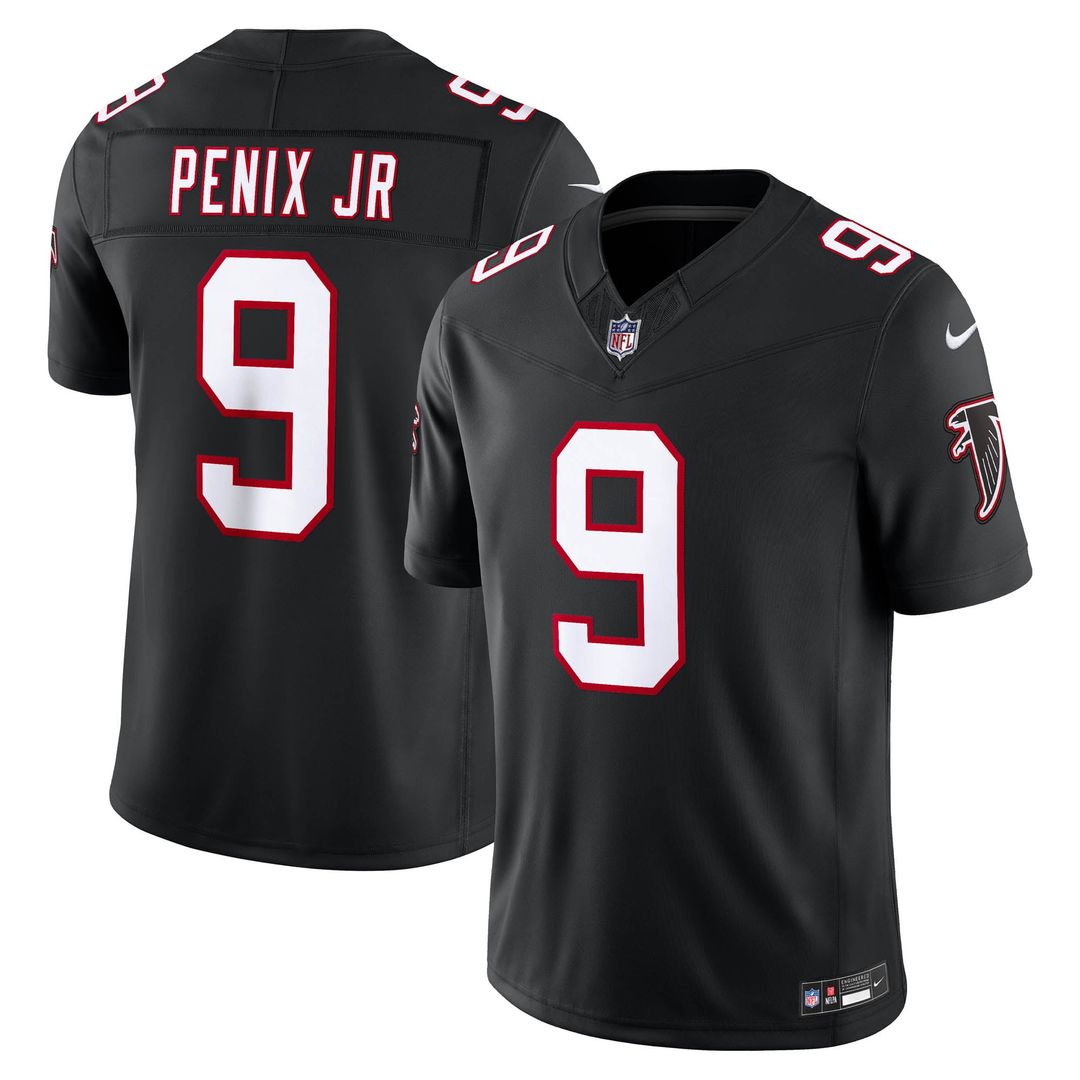 Atlanta Falcons Michael Penix Jr. Black Alternate Throwback Vapor F.U.S.E. Stitched Limited Jersey product image 1, provided