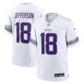 Minnesota Vikings Justin Jefferson White Alternate Game Player Jersey product image 1, provided for visual reference and