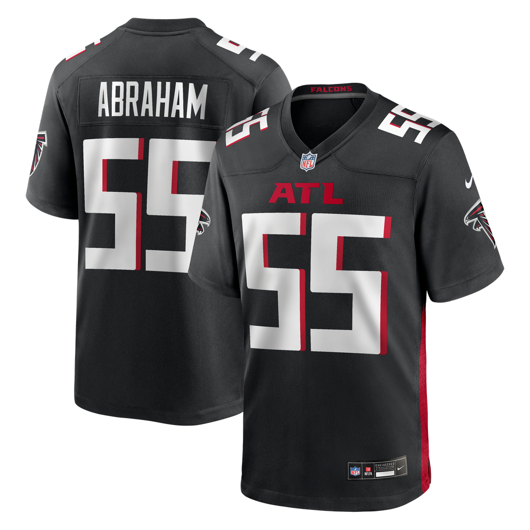 Atlanta Falcons John Abraham Black Game Retired Player Jersey product image 1, provided for visual reference and product