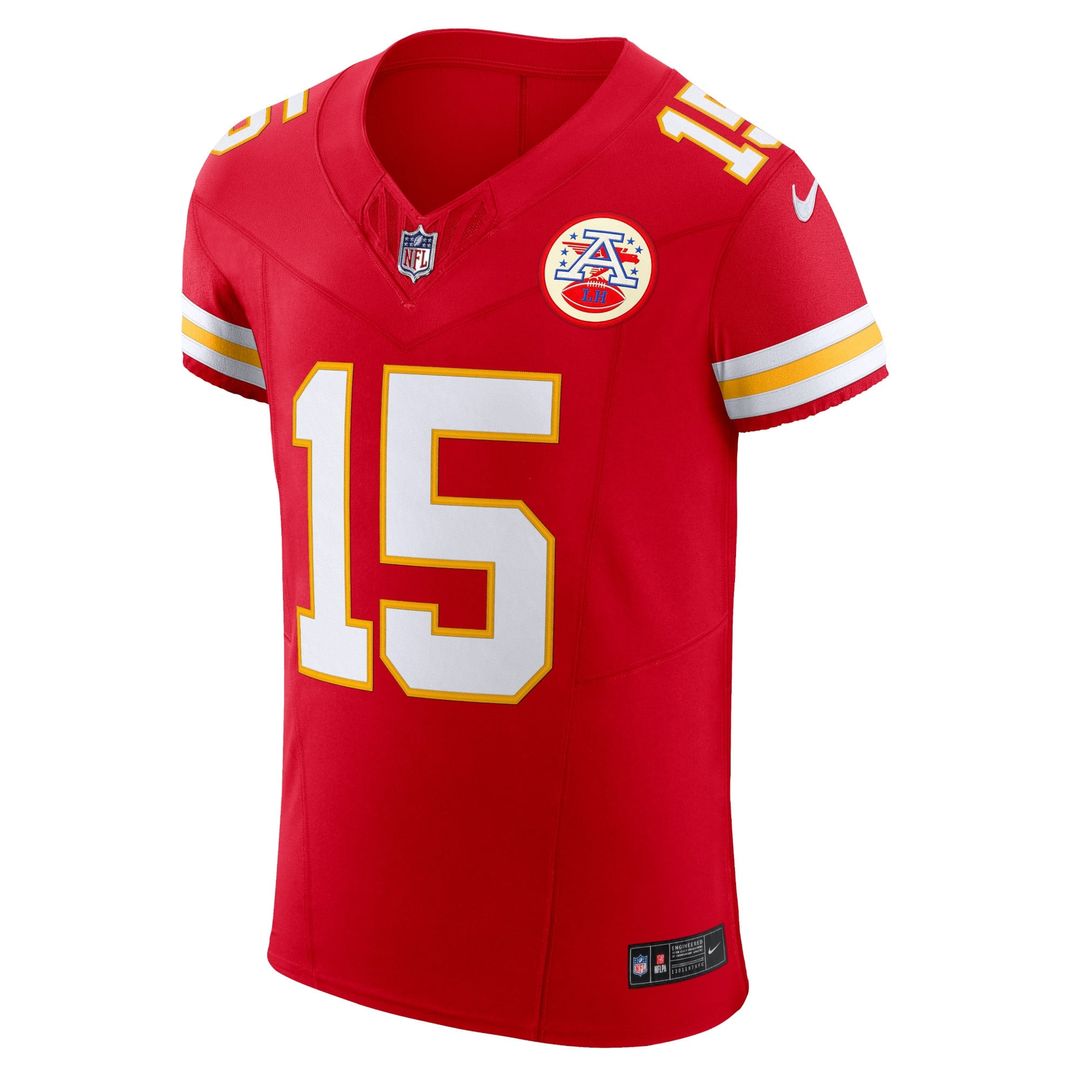 Kansas City Chiefs Patrick Mahomes Red Team Vapor F.U.S.E. Elite Jersey product image 6, provided for visual reference and