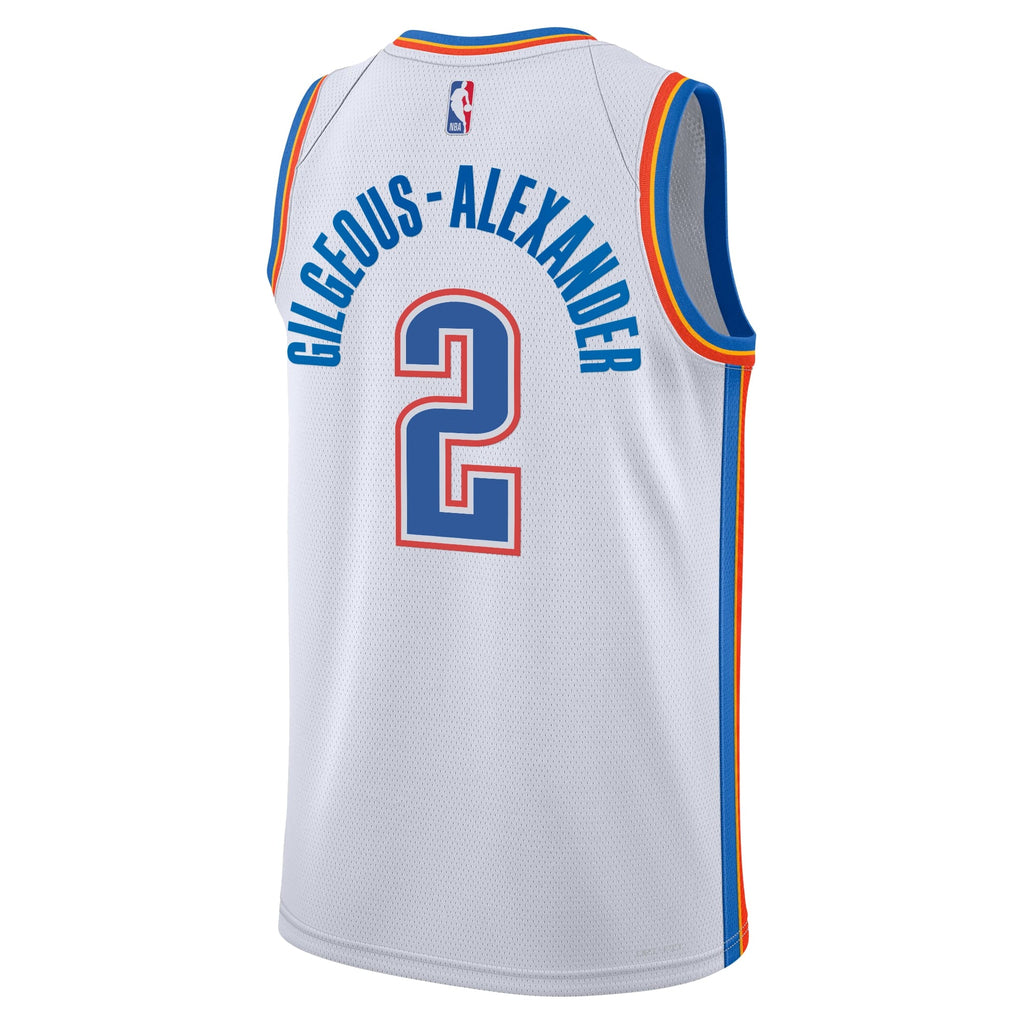 Shai Gilgeous-Alexander Oklahoma City Thunder Association Edition Swingman Jersey - White - Youth product image 4, provided
