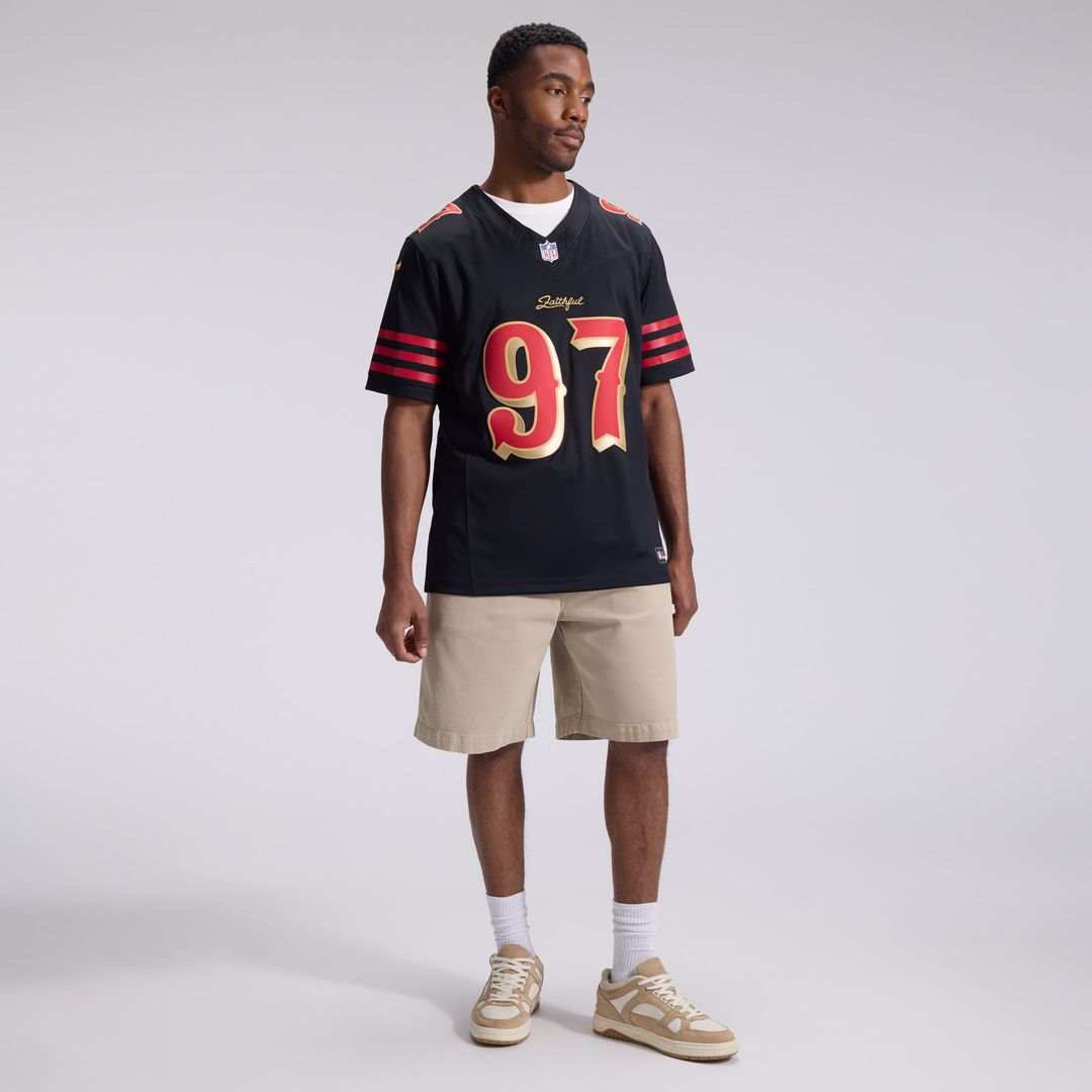 San Francisco 49ers Nick Bosa Black Rivalries Collection Stitched Limited Jersey product image 4, provided for visual
