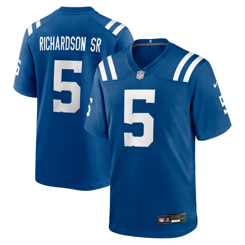 Indianapolis Colts Anthony Richardson Sr. Royal Team Game Jersey product image 1, provided for visual reference and product