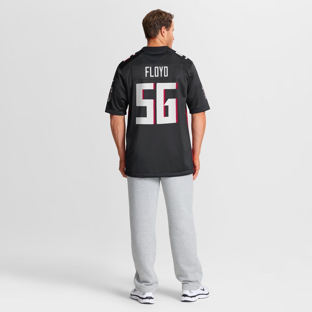 Atlanta Falcons Leonard Floyd Black Team Game Jersey product image 8, provided for visual reference and product detail review