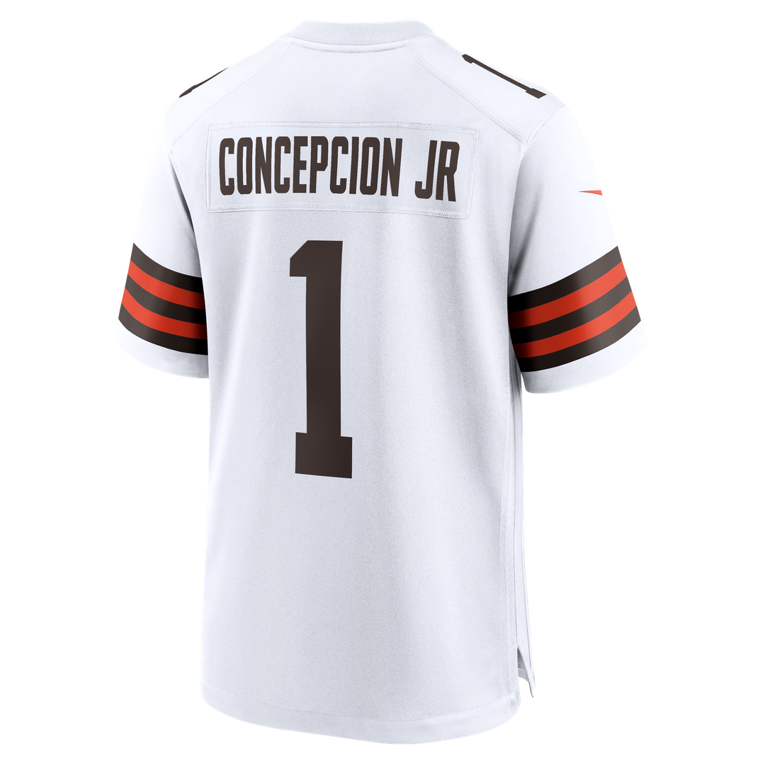 Cleveland Browns KC Concepcion Jr. White Game Jersey product image 3, provided for visual reference and product detail review