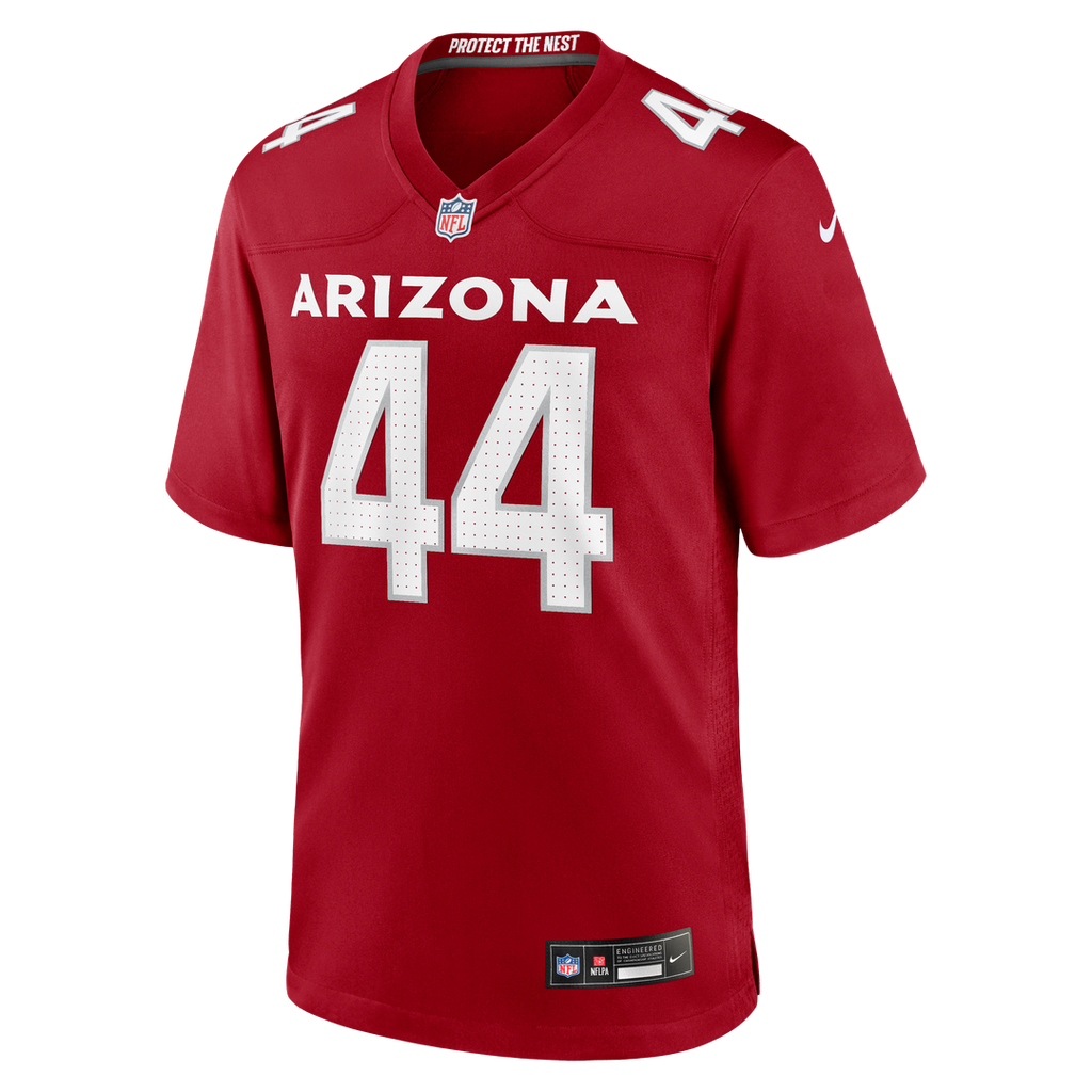 Arizona Cardinals Owen Pappoe Cardinal Team Game Jersey product image 2, provided for visual reference and product detail