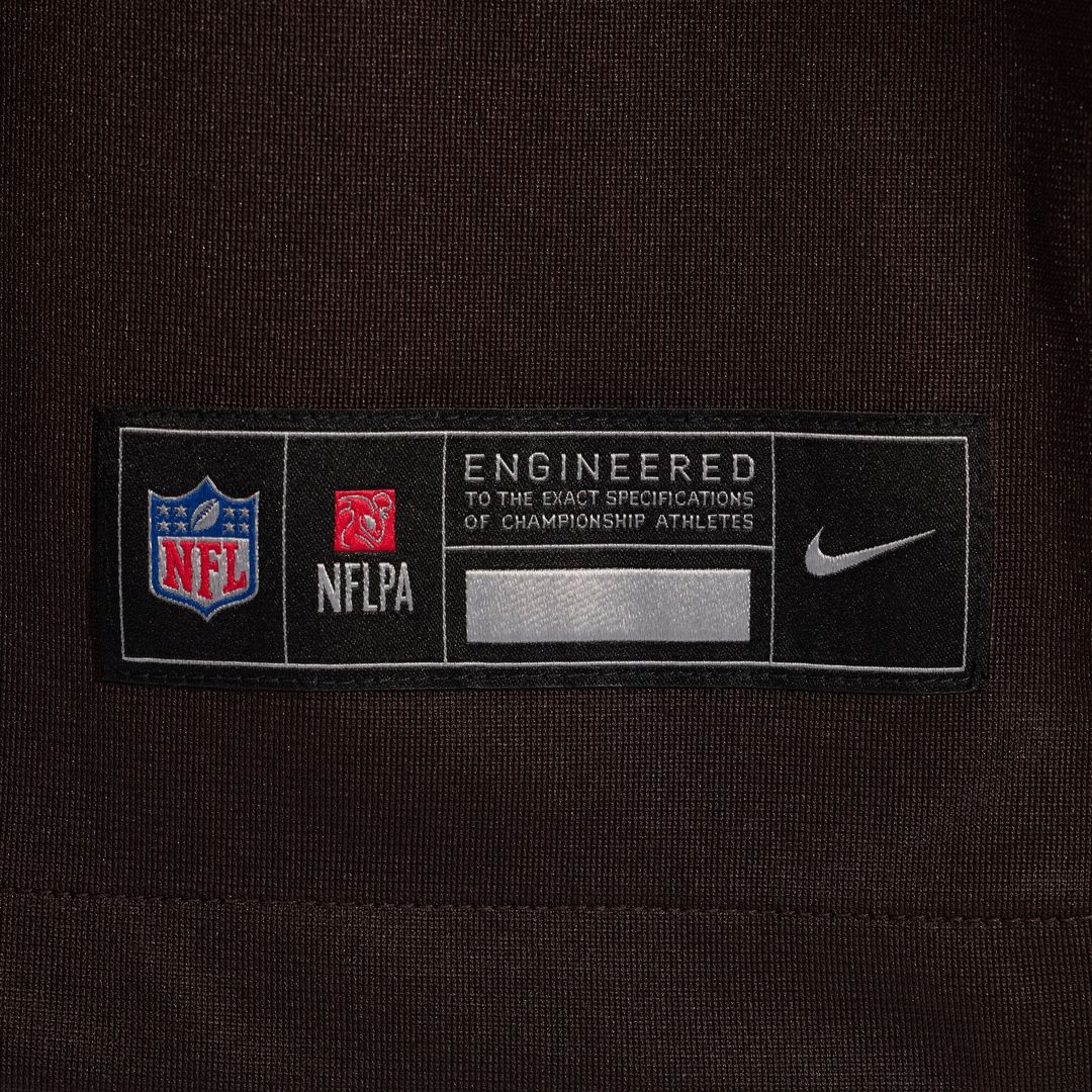 Cleveland Browns Austin Barber Brown Team Game Jersey product image 8, provided for visual reference and product detail