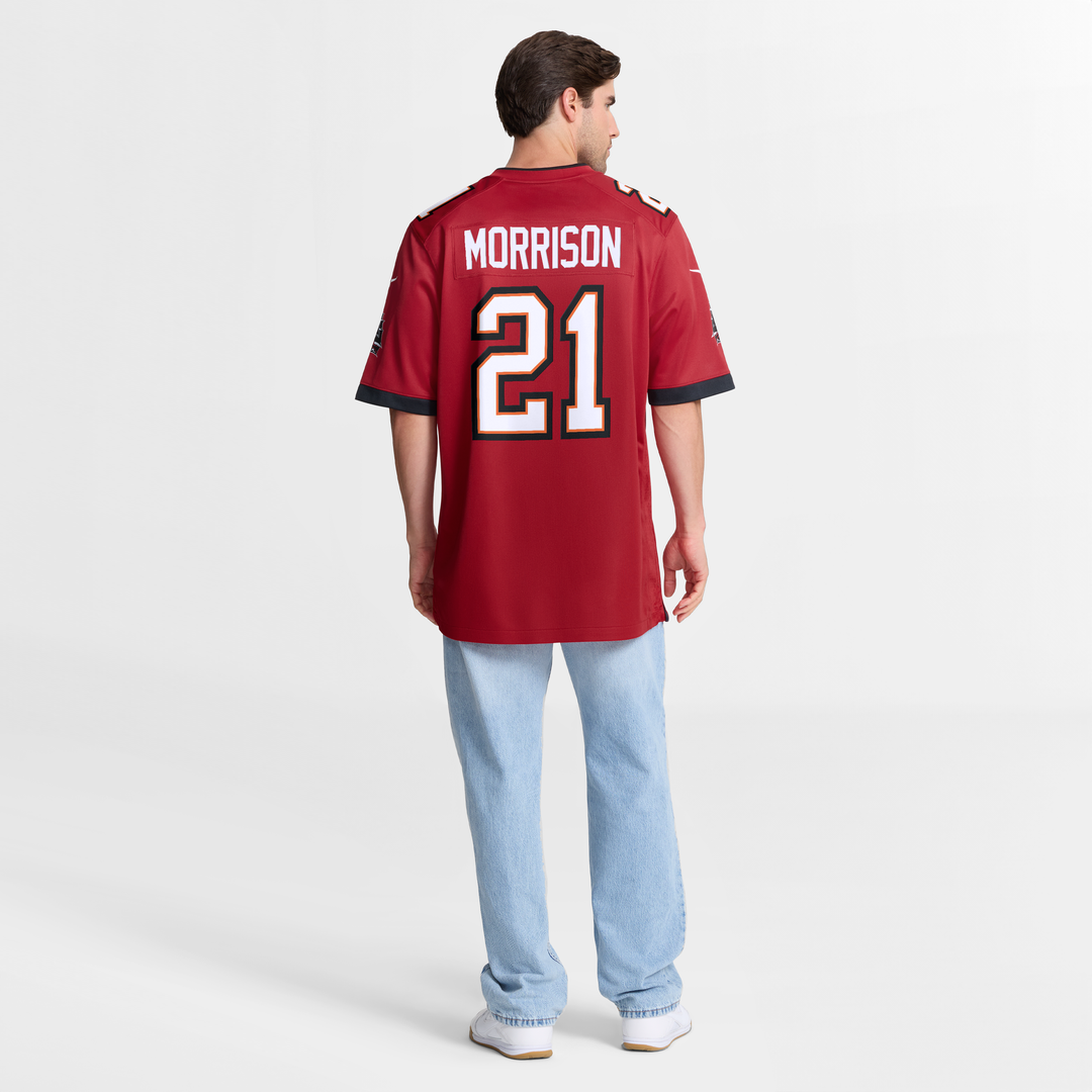 Tampa Bay Buccaneers Benjamin Morrison Red Team Game Jersey product image 8, provided for visual reference and product