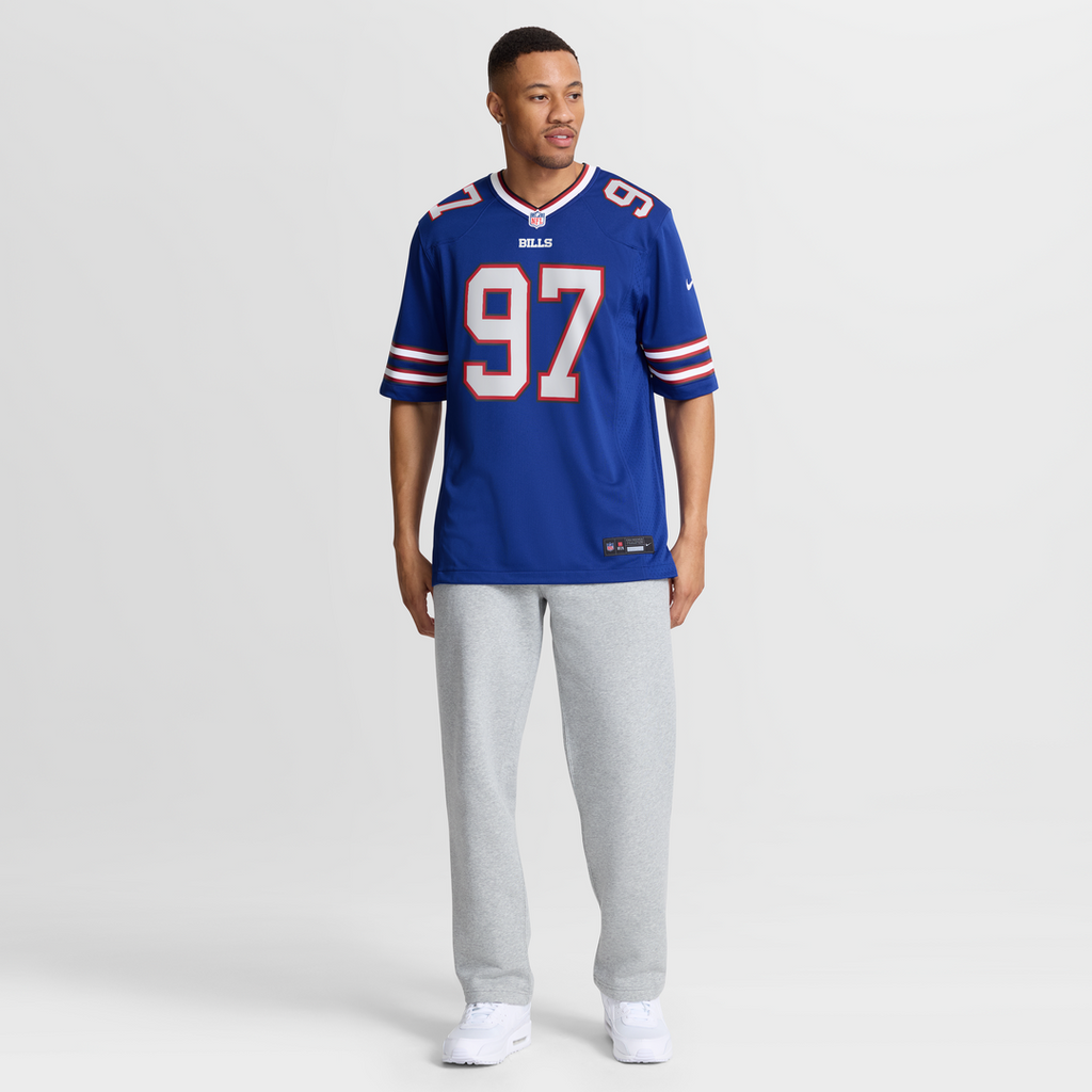 Buffalo Bills Zion Logue Royal Team Game Jersey product image 4, provided for visual reference and product detail review