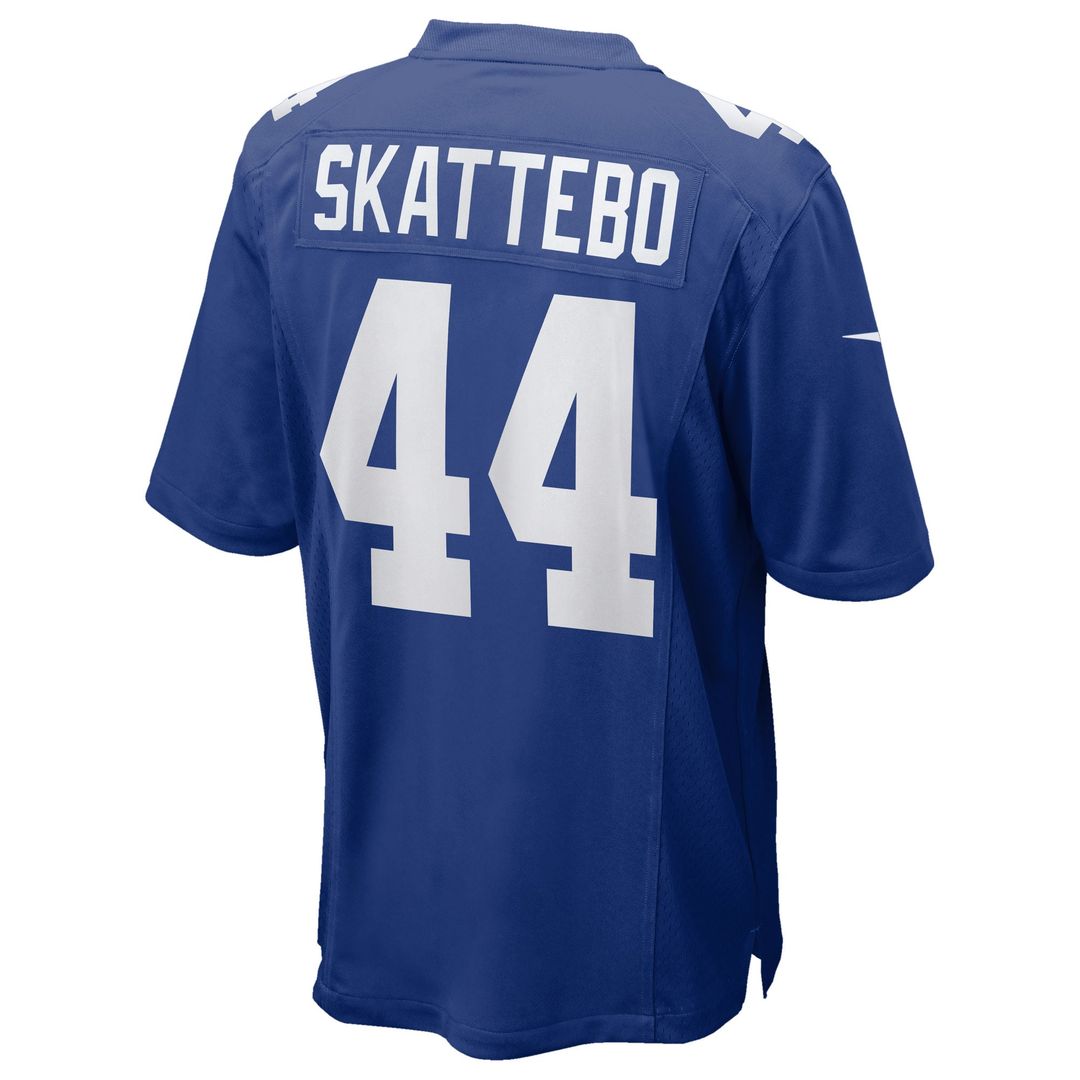 New York Giants Cam Skattebo Royal Game Jersey product image 3, provided for visual reference and product detail review