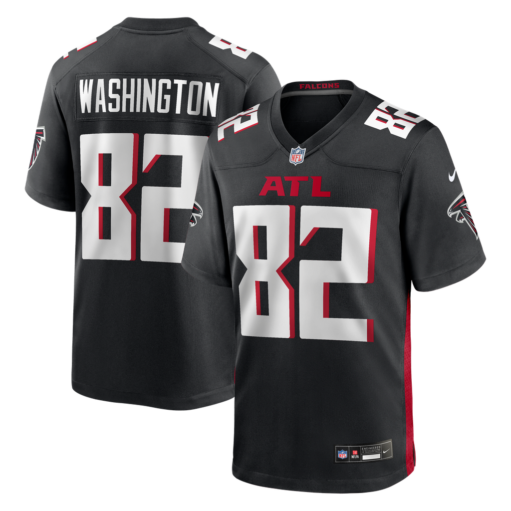 Atlanta Falcons Casey Washington Black Team Game Jersey product image 1, provided for visual reference and product detail