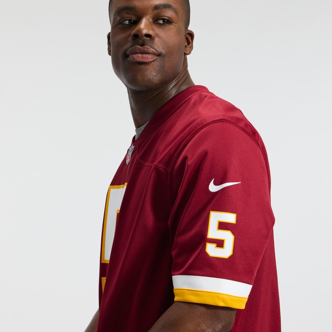 Washington Commanders Jayden Daniels Burgundy Game Jersey product image 23, provided for visual reference and product detail