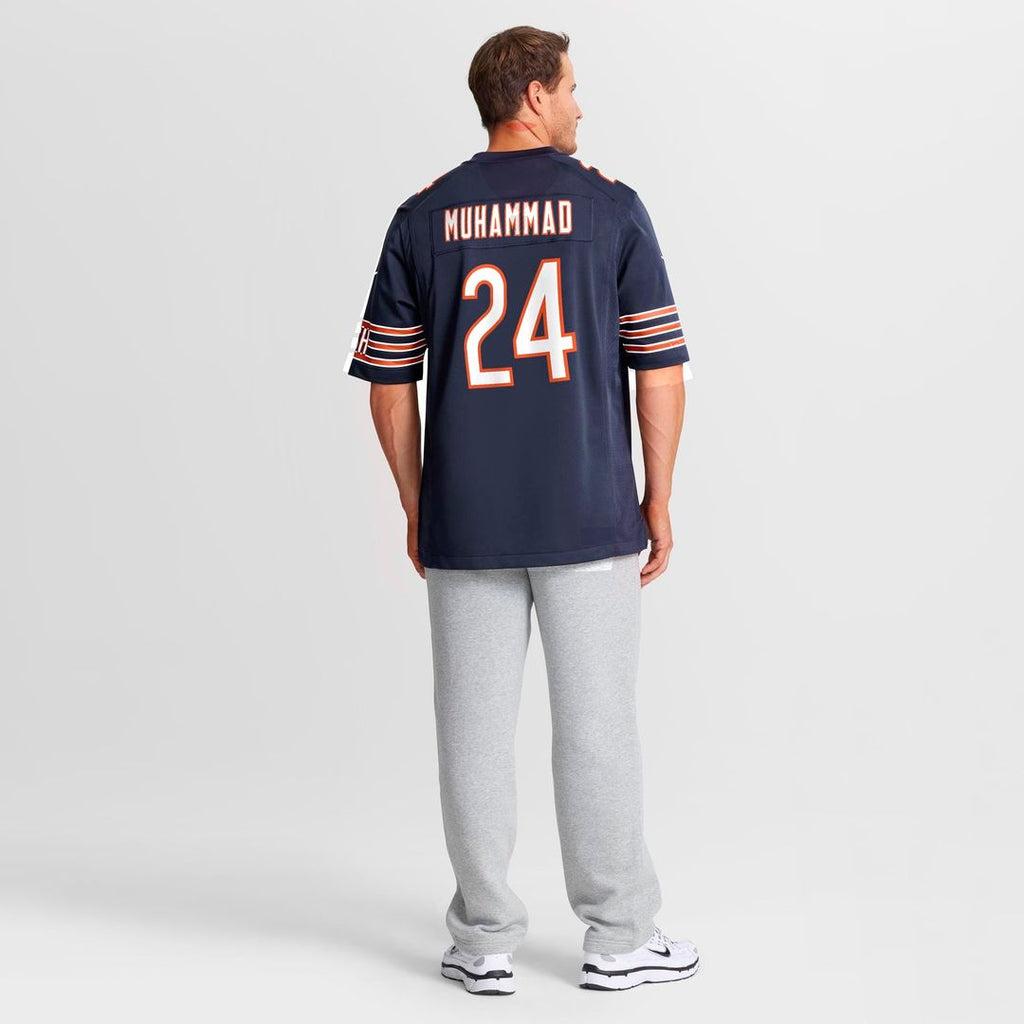 Chicago Bears Malik Muhammad Navy Team Game Jersey product image 3, provided for visual reference and product detail review