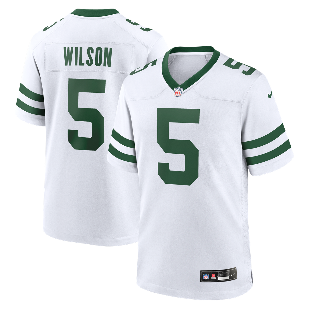 New York Jets Garrett Wilson Legacy White Game Jersey product image 14, provided for visual reference and product detail