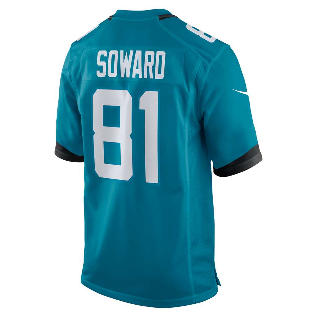 Jacksonville Jaguars R. Jay Soward Teal Retired Player Team Game Jersey product image 3, provided for visual reference and