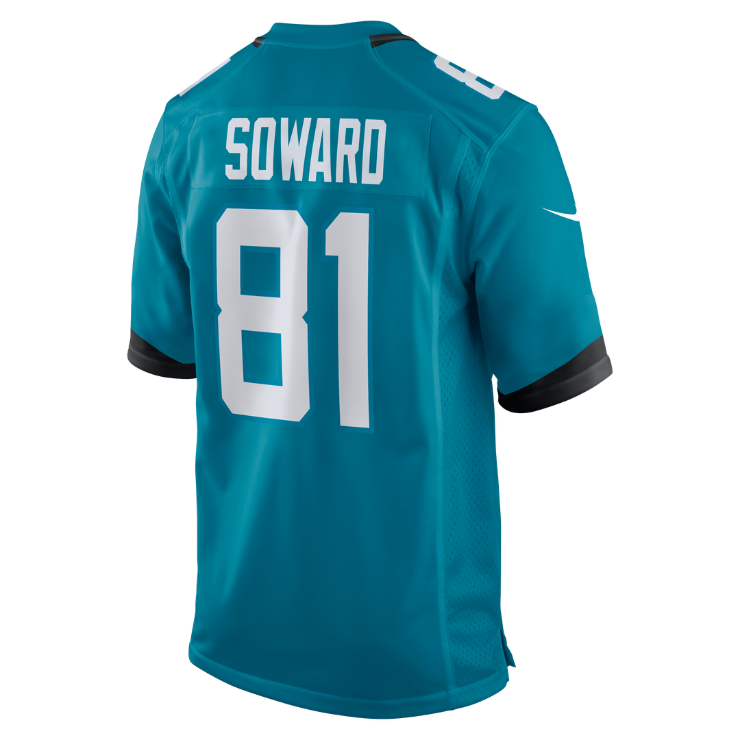Jacksonville Jaguars R. Jay Soward Teal Retired Player Team Game Jersey product image 3, provided for visual reference and