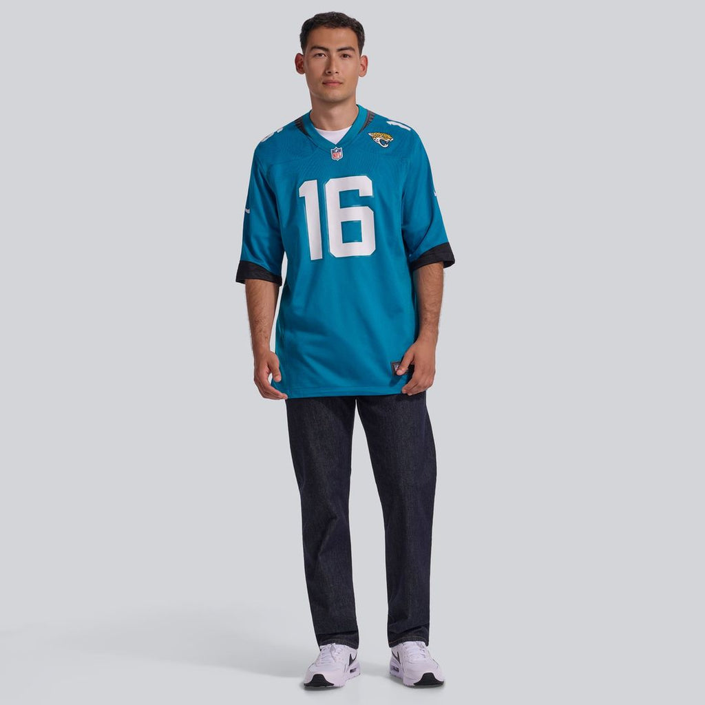 Jacksonville Jaguars Trevor Lawrence Teal Home Game Jersey product image 4, provided for visual reference and product detail